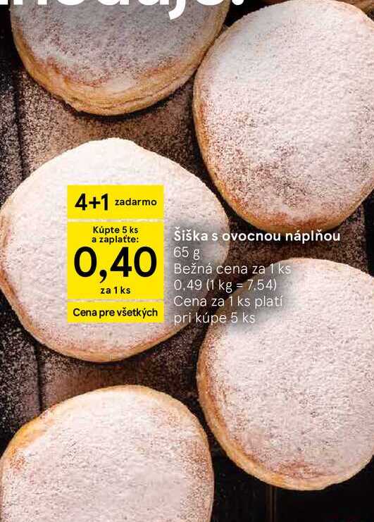 Šiška s ovocnou náplňou 65 g 