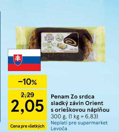 Penam Zo srdca sladký závin Orient s orieškovou náplňou 300 g