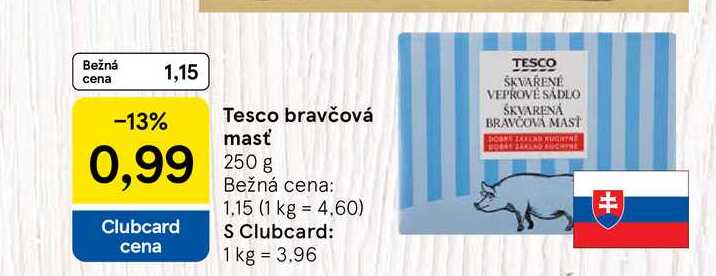 Tesco bravčová masť 250g