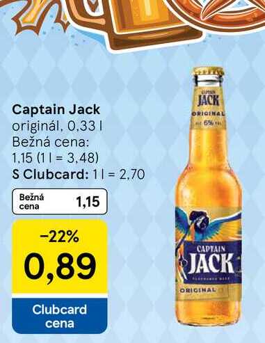 Captain Jack originál, 0.33l