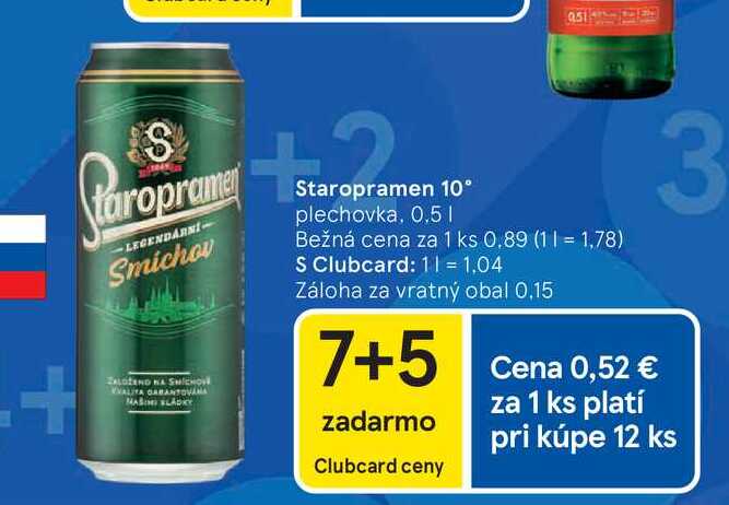 Staropramen 10° plechovka, 0.5 l