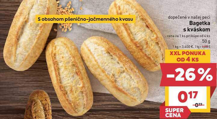 Bagetka s kváskom 50g