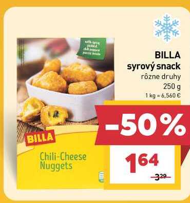 BILLA syrový snack rôzne druhy 250 g