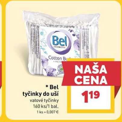 Bel tyčinky do uší vatové tyčinky 160 ks/1 bal. 