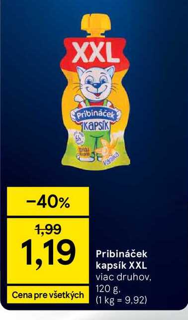 Pribináček kapsík XXL viac druhov, 120 g