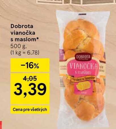 Dobrota vianočka s maslom 500 g
