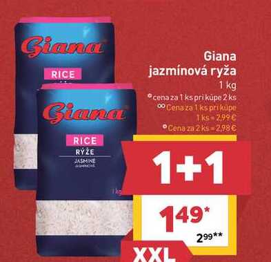 Giana jazmínová ryža 1 kg