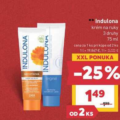 Indulona krém na ruky 3 druhy 75 ml