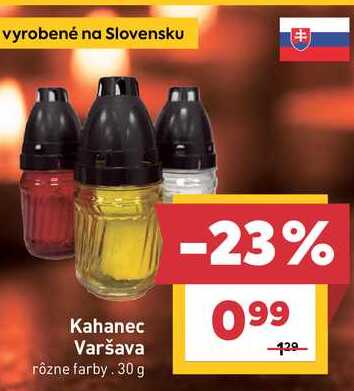 Kahanec Varšava rôzne farby 30 g