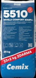 CEMIX 5510 CEMENTOVÁ SAMONIV. STIERKA S VLÁKNAMI NIVELA COMFORT 20 MPA 23+2 KG