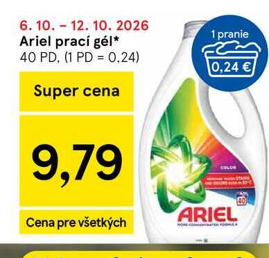 Ariel prací gél 40 PD