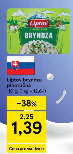 Liptov bryndza plnotučná 110 g