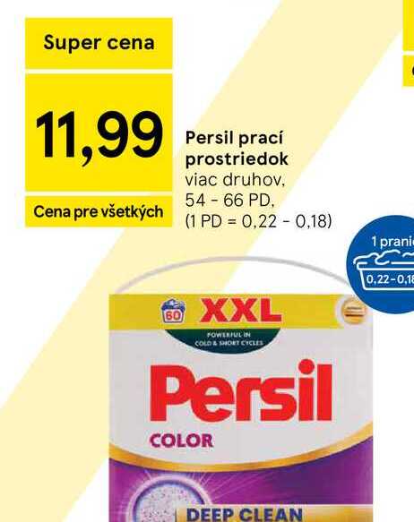 Persil prací prostriedok viac druhov, 54-66 PD
