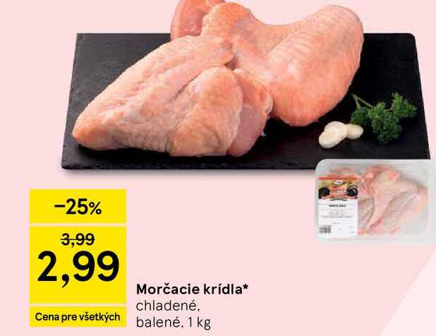 Morčacie krídla chladené.balené, 1 kg