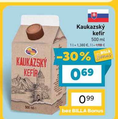 Kaukazský kefír 500 ml  v akcii