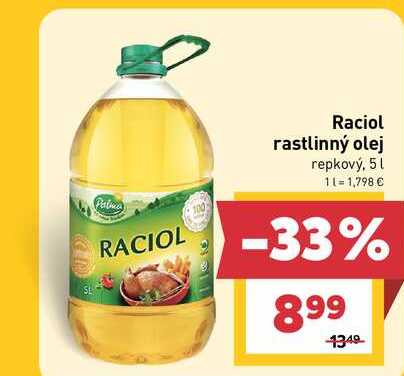 Raciol rastlinný olej repkový, 5l v akcii