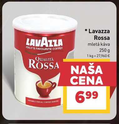 Lavazza Rossa mletá káva 250 g