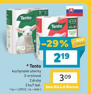 Tento kuchynské utierky 3-vrstvové 2 druhy 2 ks/1 bal.