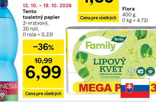 Tento toaletný papier 3-vrstvový 30 rolí