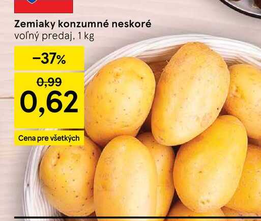 Zemiaky konzumné neskoré voľný predaj, 1 kg