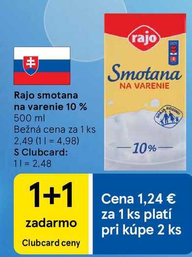 Rajo smotana na varenie 10% 500 ml