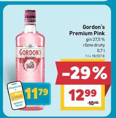 Gordon's Premium Pink gin 37,5% rôzne druhy 0,7l
