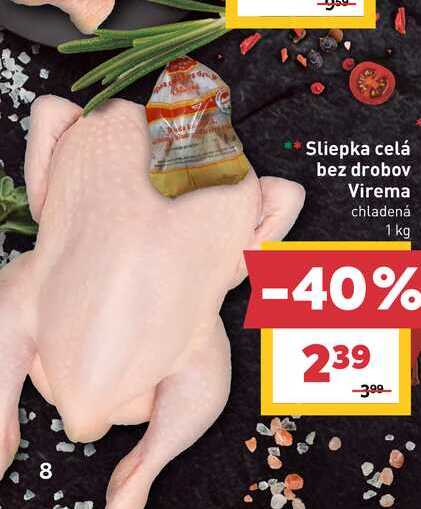 Sliepka celá bez drobov Virema chladená 1 kg