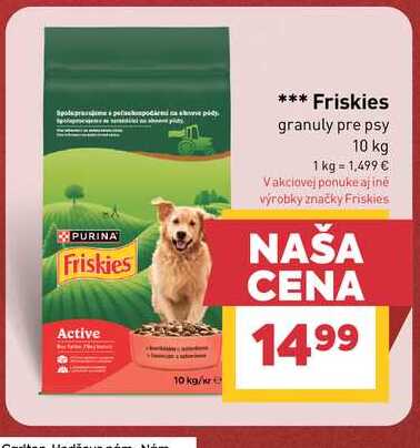 Friskies granuly pre psy 10 kg