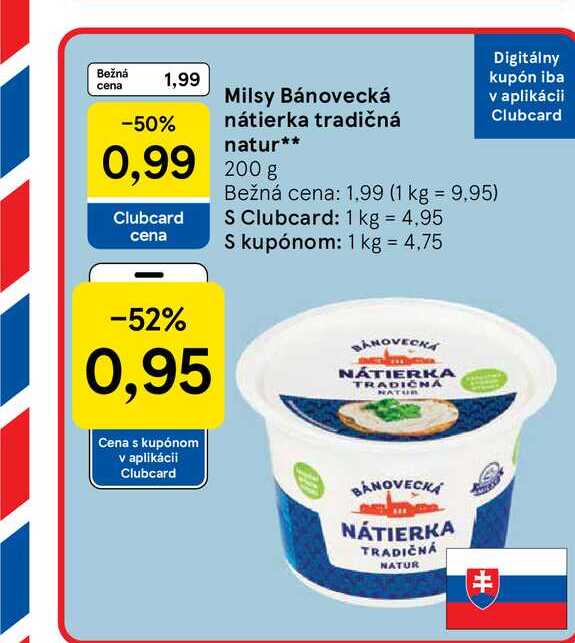 Milsy Bánovecká nátierka tradičná natur 200g