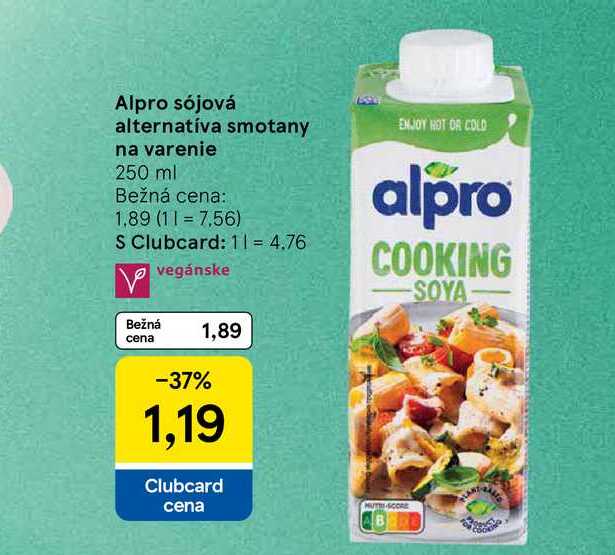 Alpro sójová alternatíva smotany na varenie 250 ml