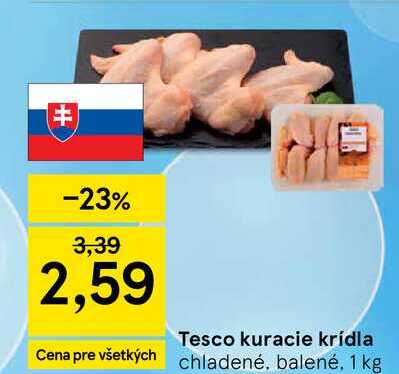 Tesco kuracie krídla 1 kg