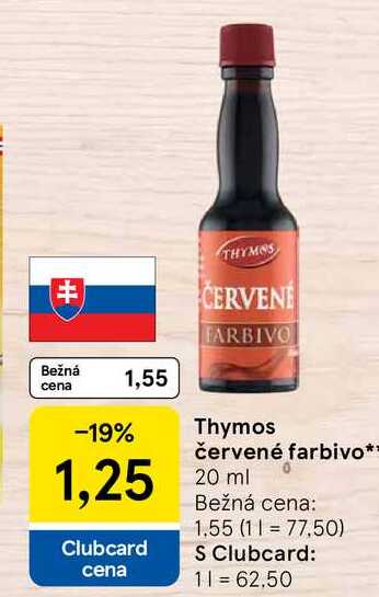 Thymos červené farbivo 20 ml