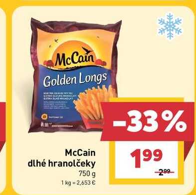 McCain dlhé hranolčeky 750 g