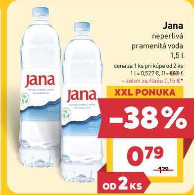 Jana neperlivá pramenitá voda 1,5 l v akcii