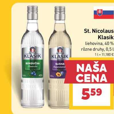 Nicolaus Klasik liehovina, 40% rôzne druhy, 0,5l