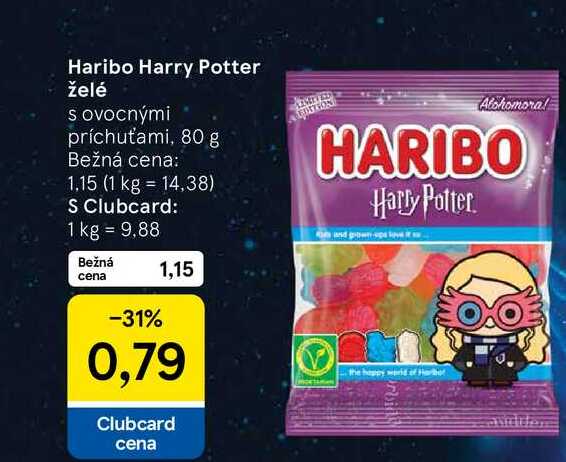 Haribo Harry Potter želé s ovocnými príchuťami, 80 g
