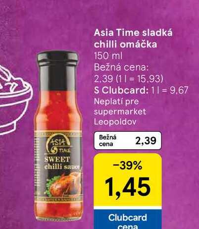 Asia Time sladká chilli omáčka 150 ml