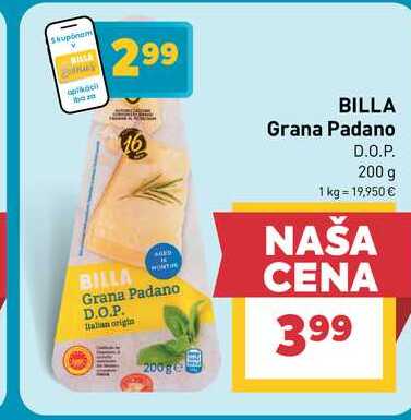 BILLA Grana Padano D.O.P. 200 g