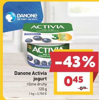 Danone Activia jogurt rôzne druhy 120 g v akcii