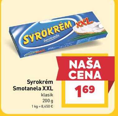 Syrokrém Smotanela XXL klasik 200 g