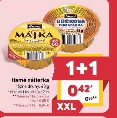 Hamé nátierka rôzne druhy, 48 g 