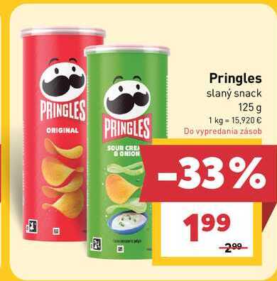 Pringles slaný snack 125 g