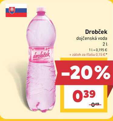 Drobček dojčenská voda 2l