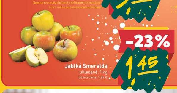 Jablká Smeralda. ukladané, 1 kg